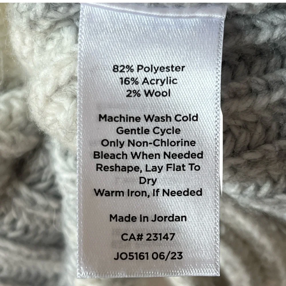 Talbots Knit Half Zip Sweater Neutral Stripe Cream Gray Preppy Womens Size XS